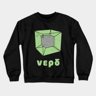 Tesseract design for the geeky nerd, 4D cube in 3D space Crewneck Sweatshirt